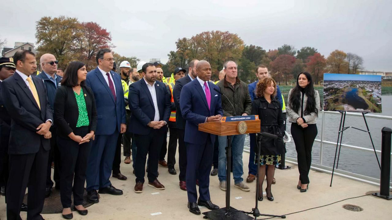 Officials celebrate completion of New Creek Bluebelt